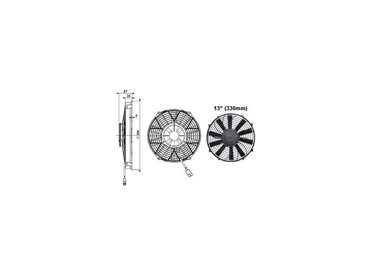 FAN 13" (330MM) HIGH POWER FAN zuigend