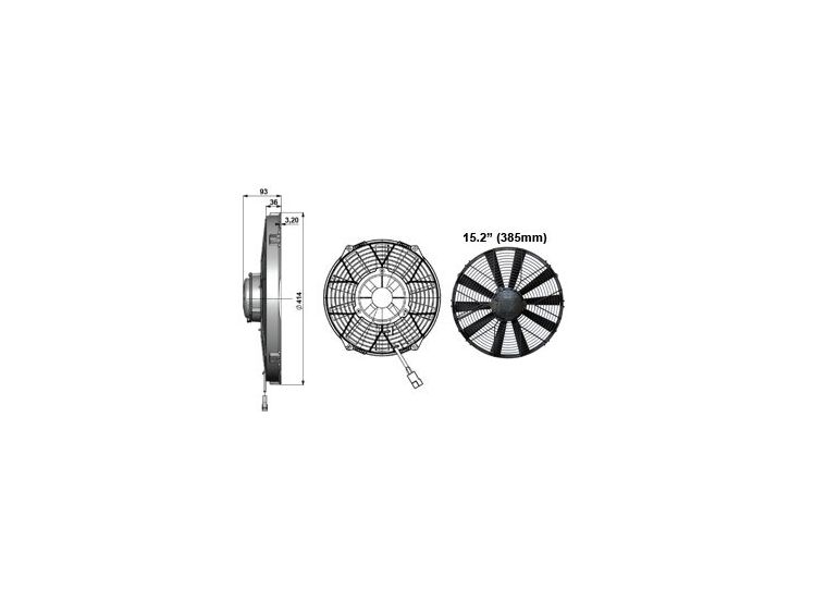 FAN 15.2" (385MM) HIGH POWER FAN zuigend