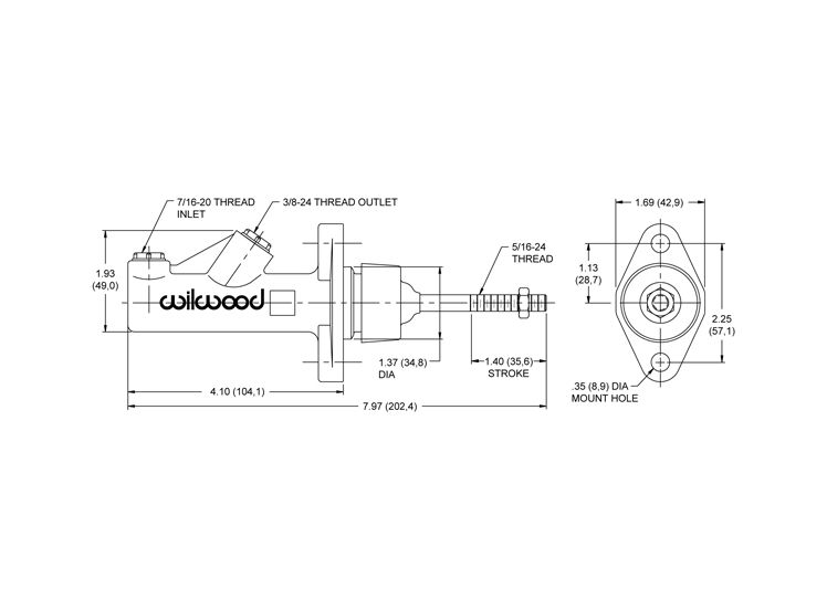 MASTER CYLINDER NON-INTEGRAAL 0,625