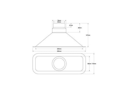 REVOTEC - GROOT RECHTHOEKIG INLAATKANAAL MET GETRAPTE UITLAAT